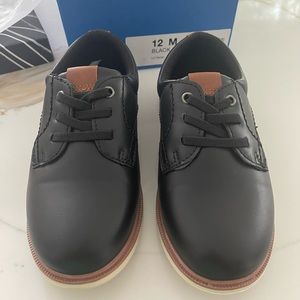 Little Boys black Oxford dress shoes - Size 12 Brand New